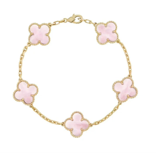 Anna Bracelet - Gold + Pink