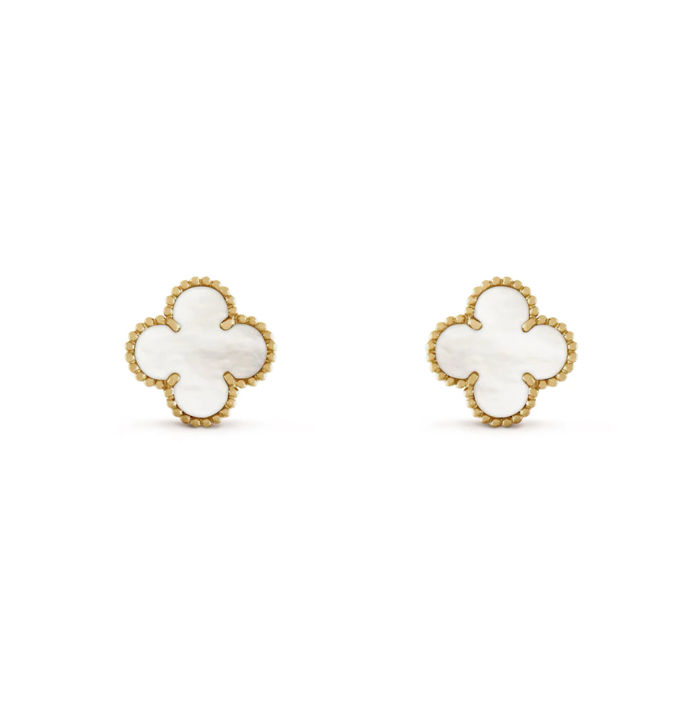 Coco Earrings - White and Gold