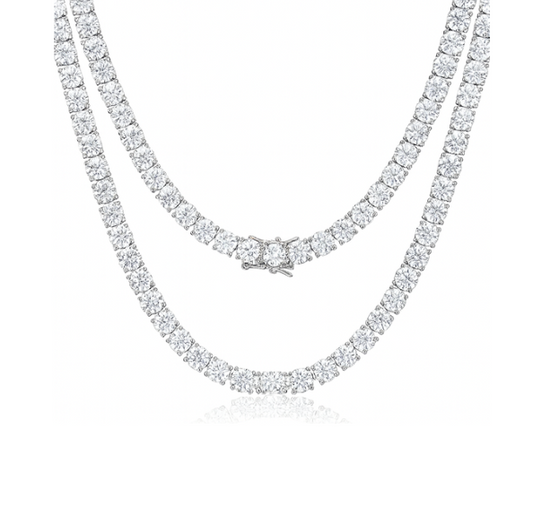 MISS J'ADORIE TENNIS NECKLACE - SILVER