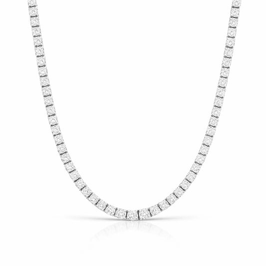 MISS J'ADORIE TENNIS NECKLACE - SILVER